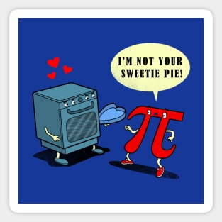 Cute Pie Day Pie Baking Math Cartoon Lovers Relationship Magnet